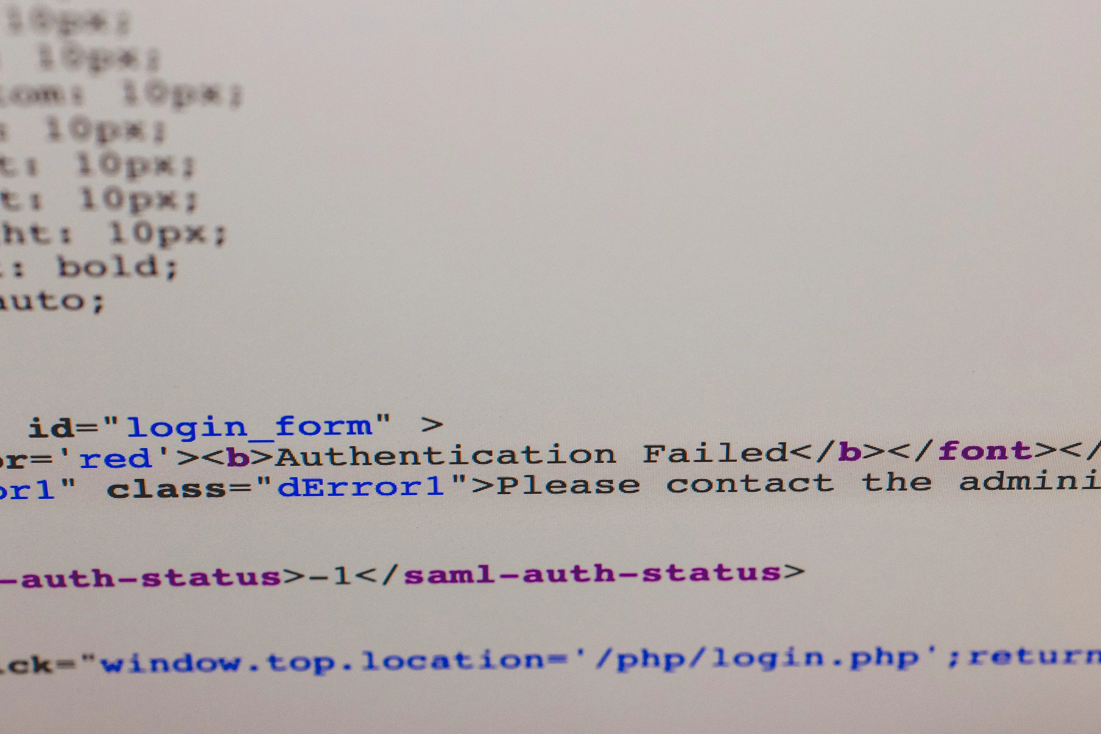 Authentication Failed